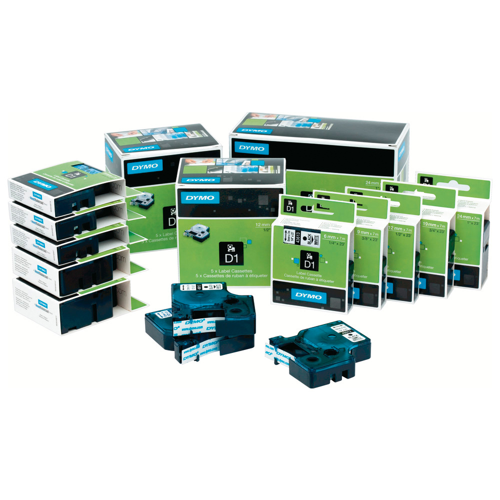 Schriftband 45010 schwarz/transparent 12 mmx7 m