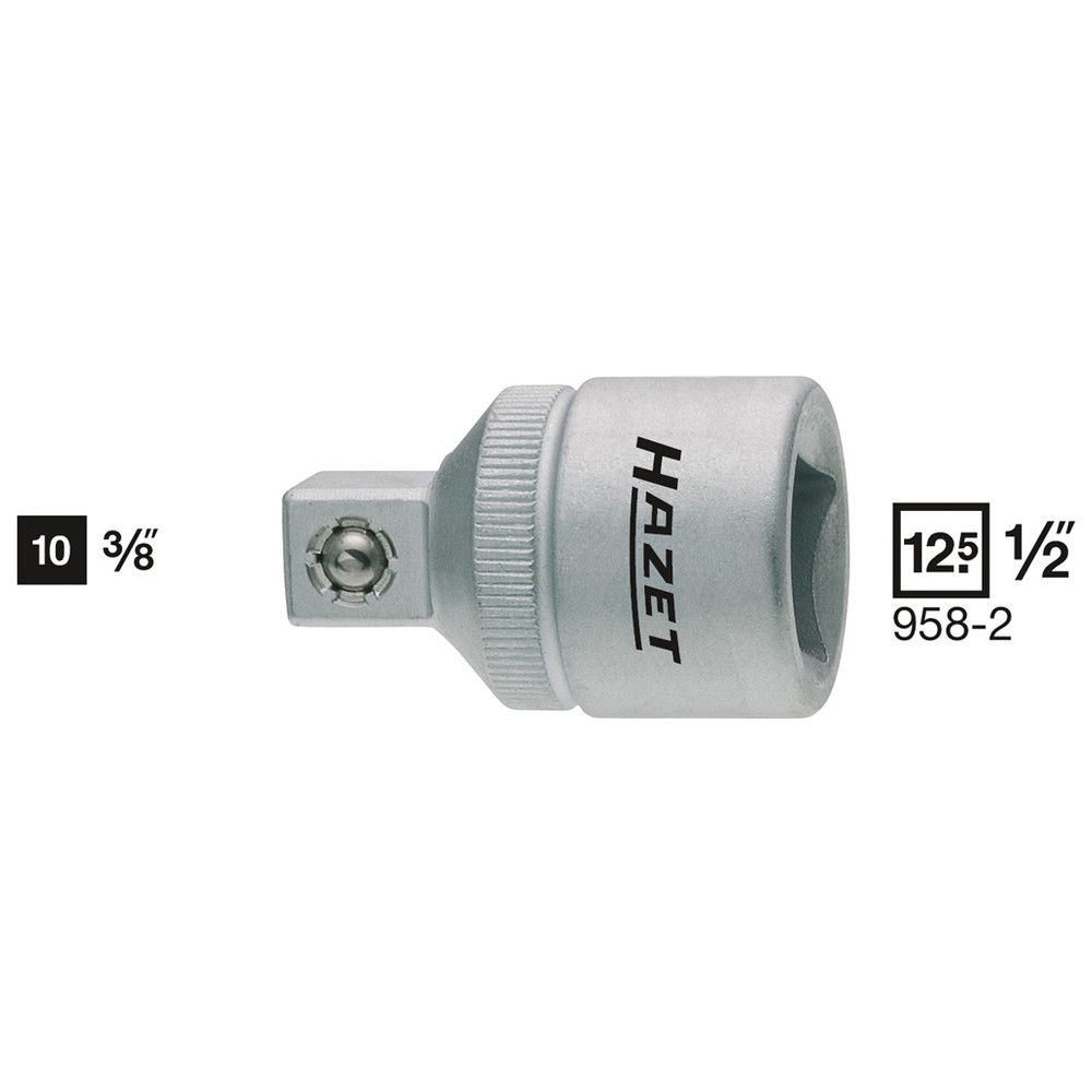 Adapter 958-2 - Vierkant hohl 12,5 mm (1/2 Zoll) - Vierkant massiv 10 mm (3/8 Z