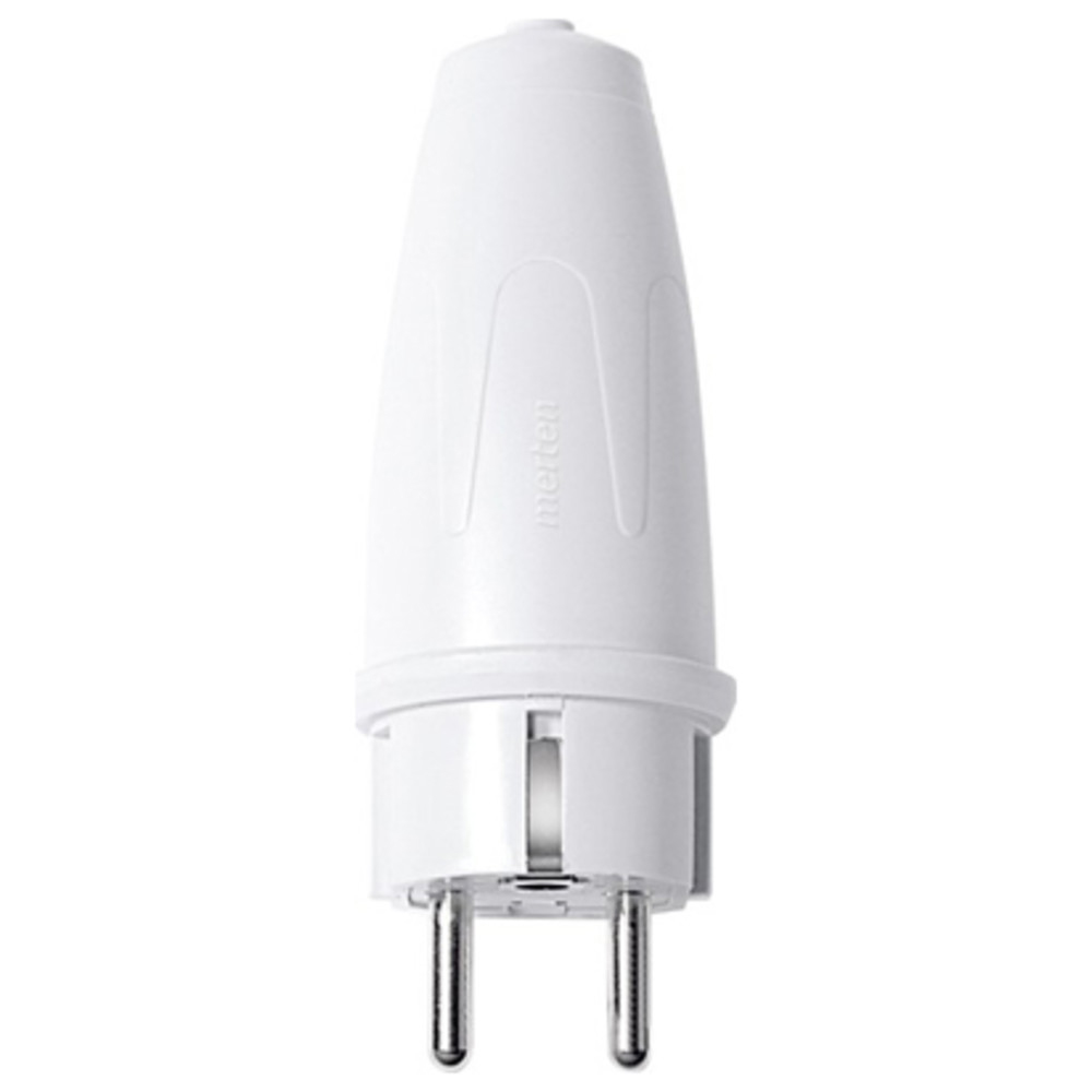 SCHUKO - Stecker, PVC, grau, lang