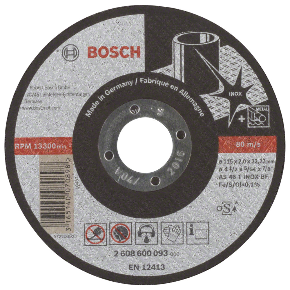Trennscheibe Expert for Inox, AS 46 T INOX BF, 115 x 2,0 mm