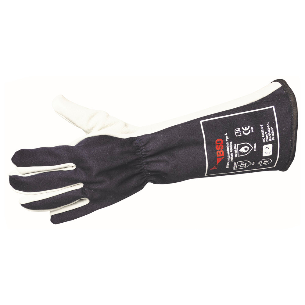 Schutzhandschuh Typ A, Klasse 2, 395 kJ, HRC 2, 18,0 cal/cm², Größe 8