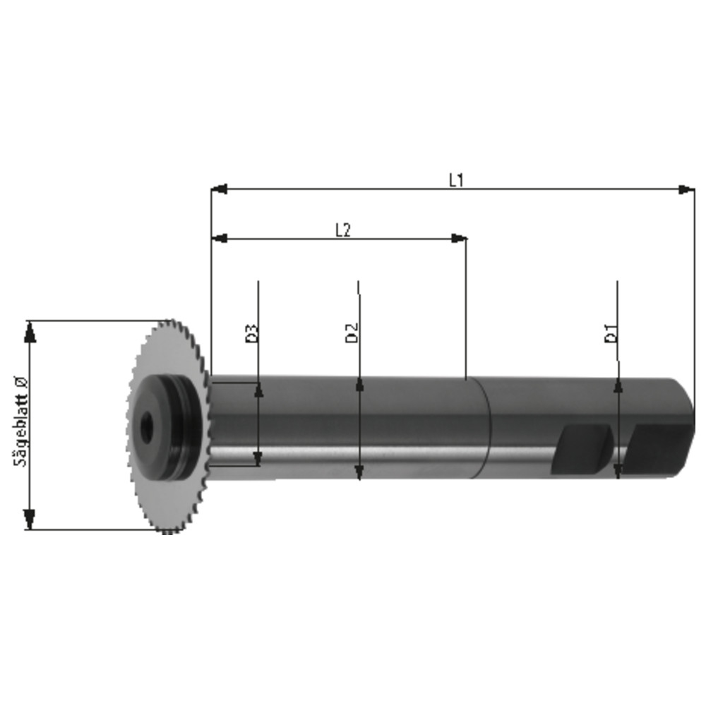 Sägeblattaufnahme DIN 1835 B D 25 x 8 mm
