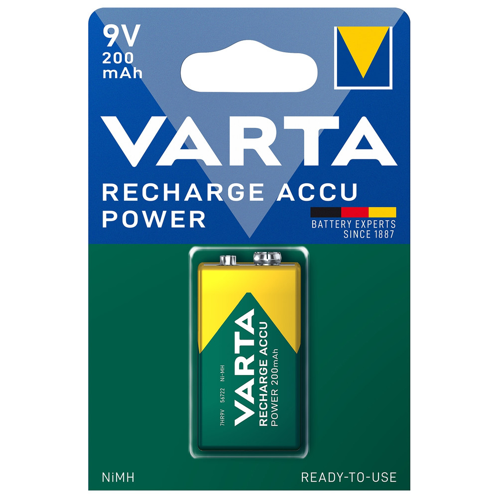 Batterie RECHARGEABLE 9V E-Block, Accu 200 mAh