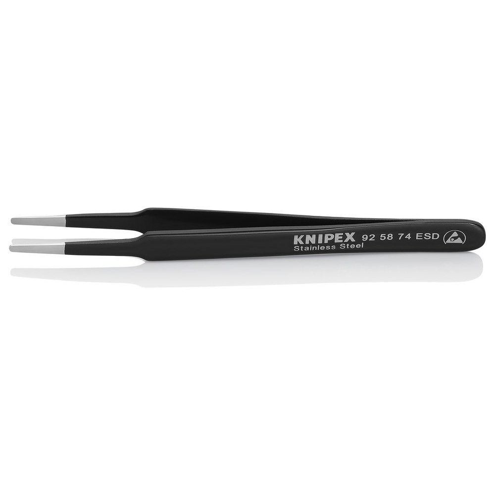 Pinzette ESD rund 120mm 2mm schwarz