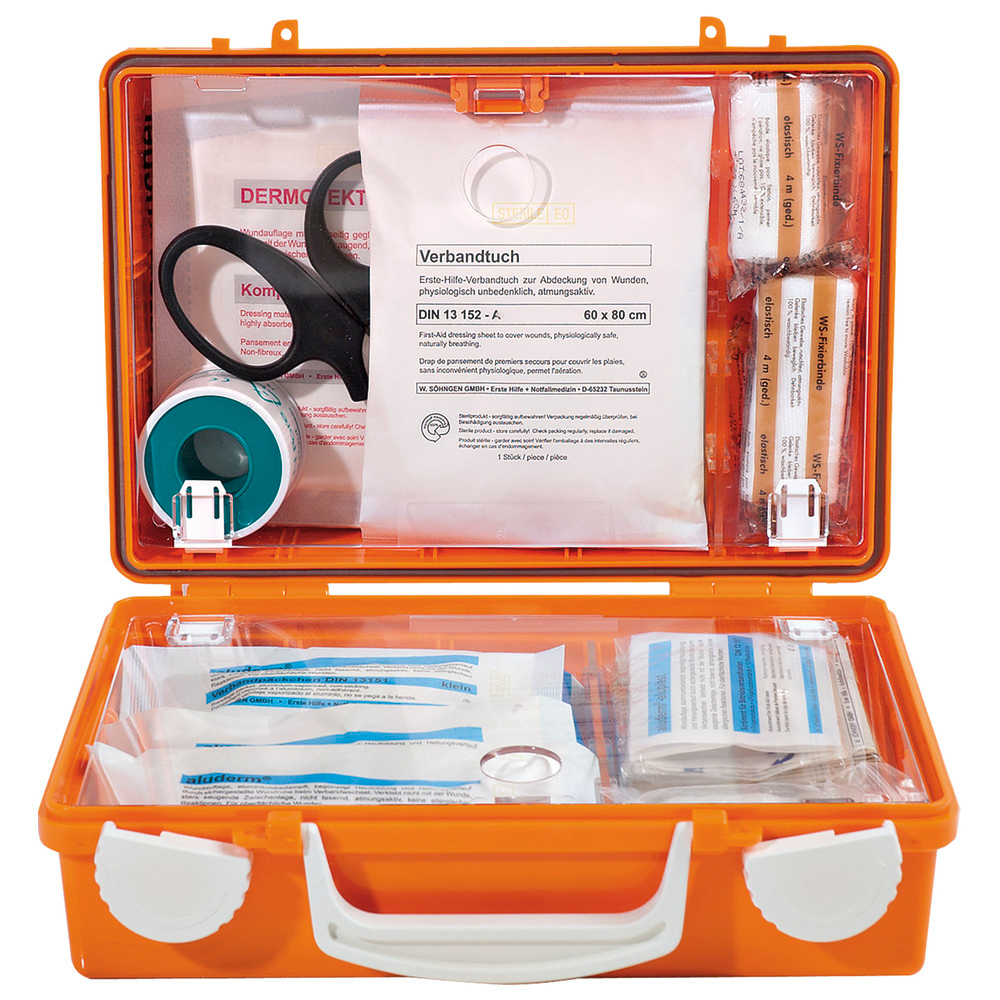Erste-Hilfe-Koffer Quick Inhalt Standard, DIN13157, orange