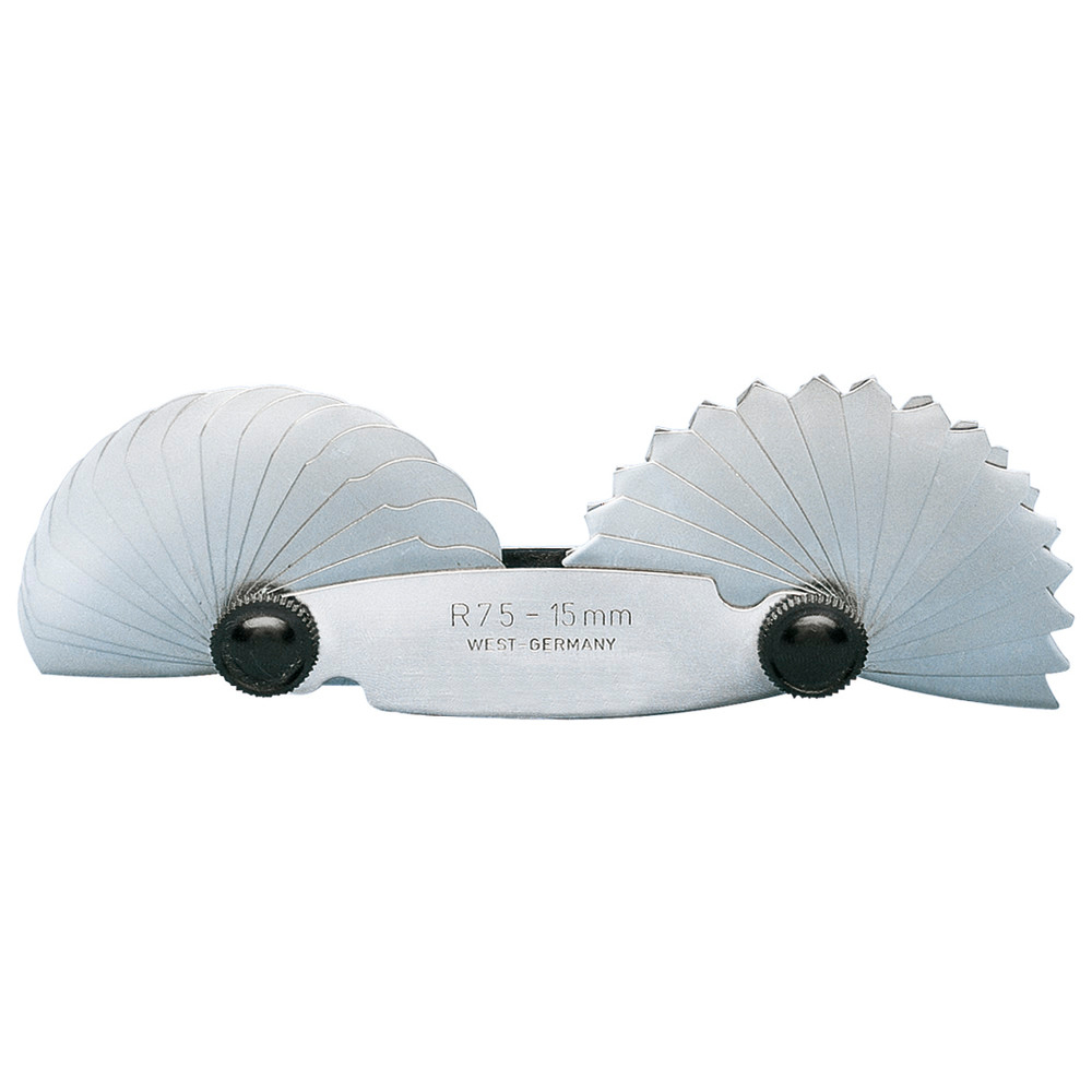 Radienschablone 15 Blatt 15,5-25,0 mm
