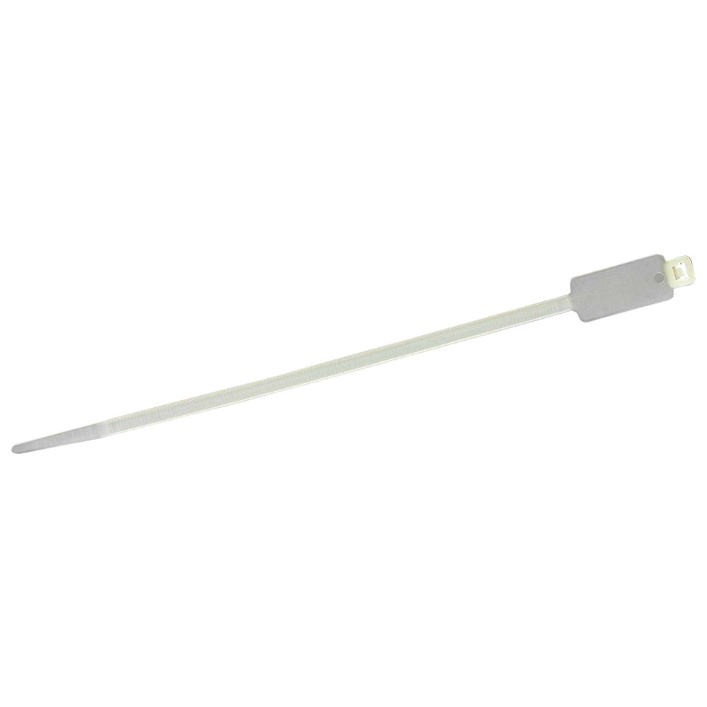 Kabelbinder mit anliegendem Markierfeld, natur, 4,8 x 200 mm