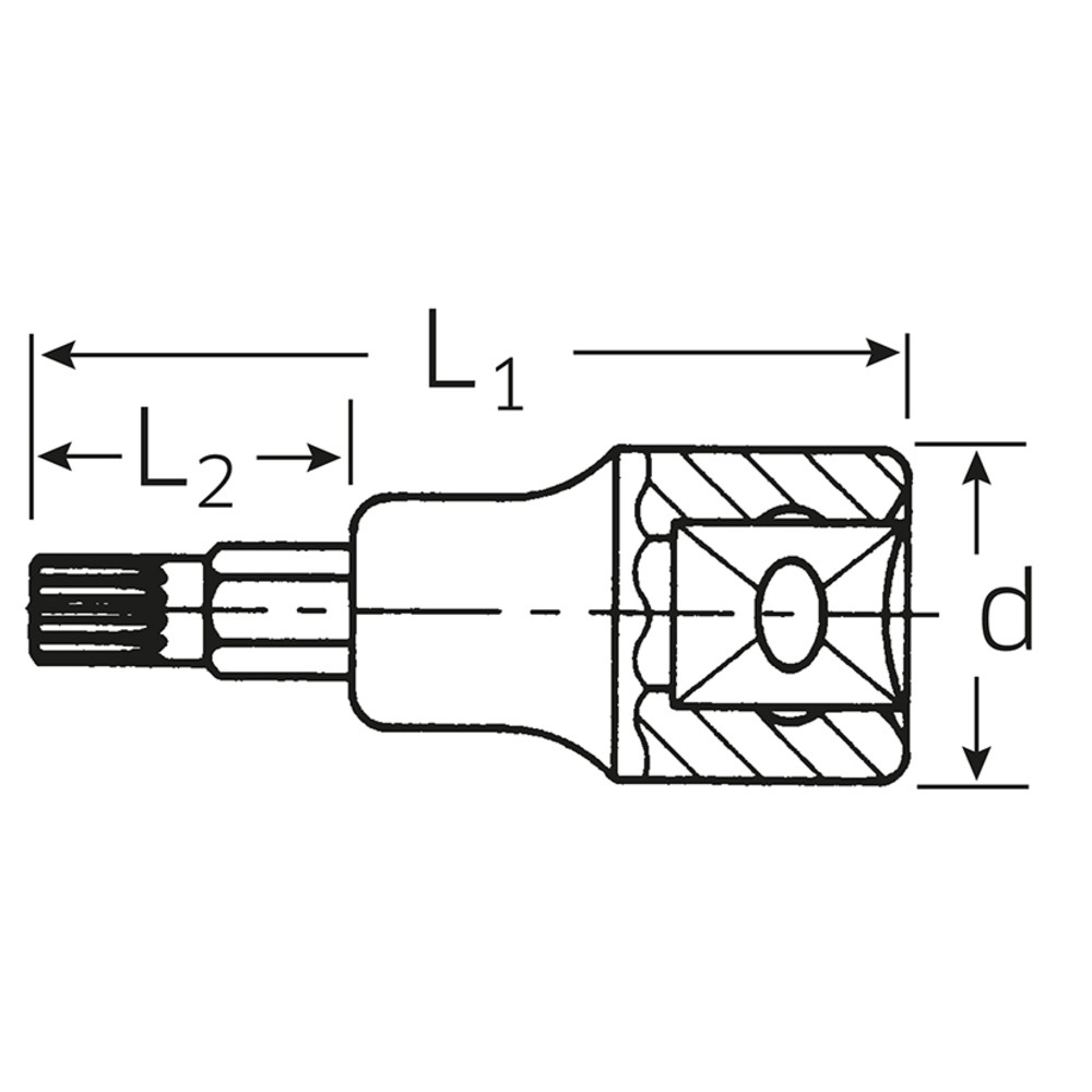 54X Schraubendrehereinsätze 1/2 M10