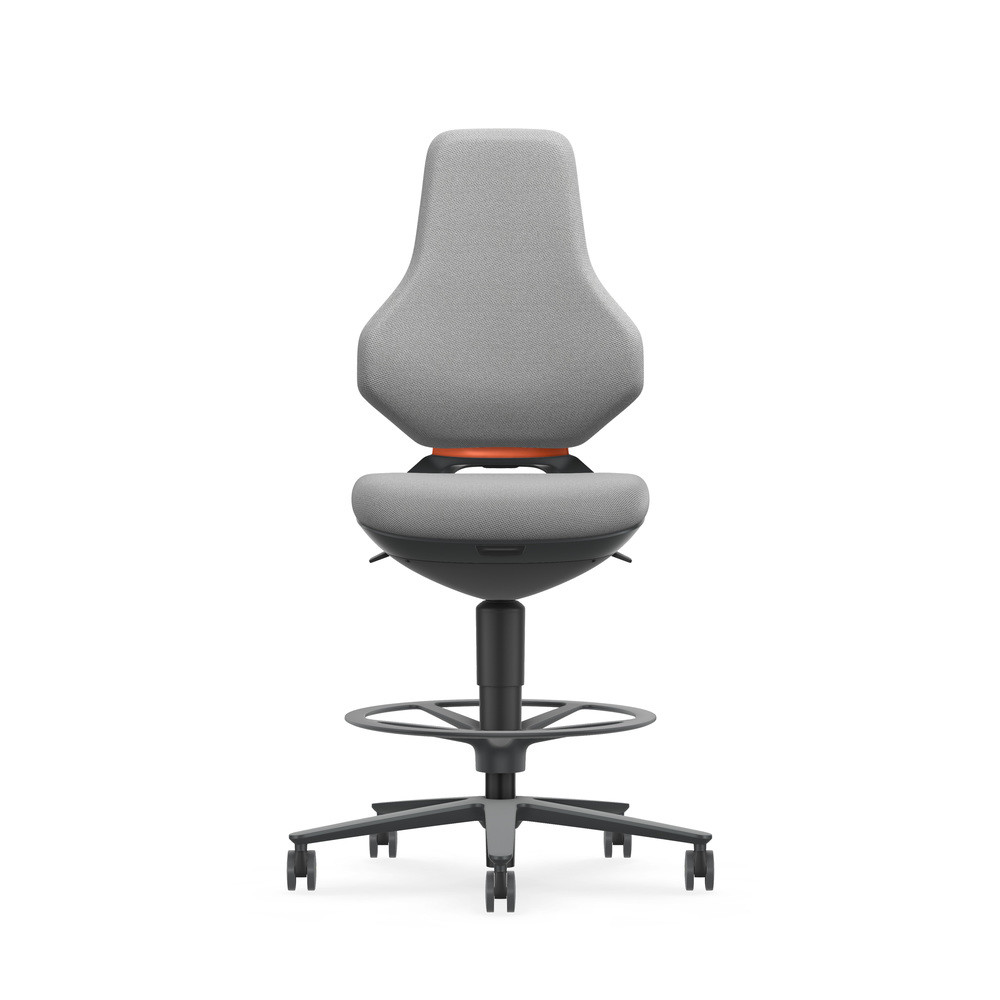 Bimos Drehstuhl Texon, mit Sitz-Stopp-Rolle, ESD, Stoff grau
