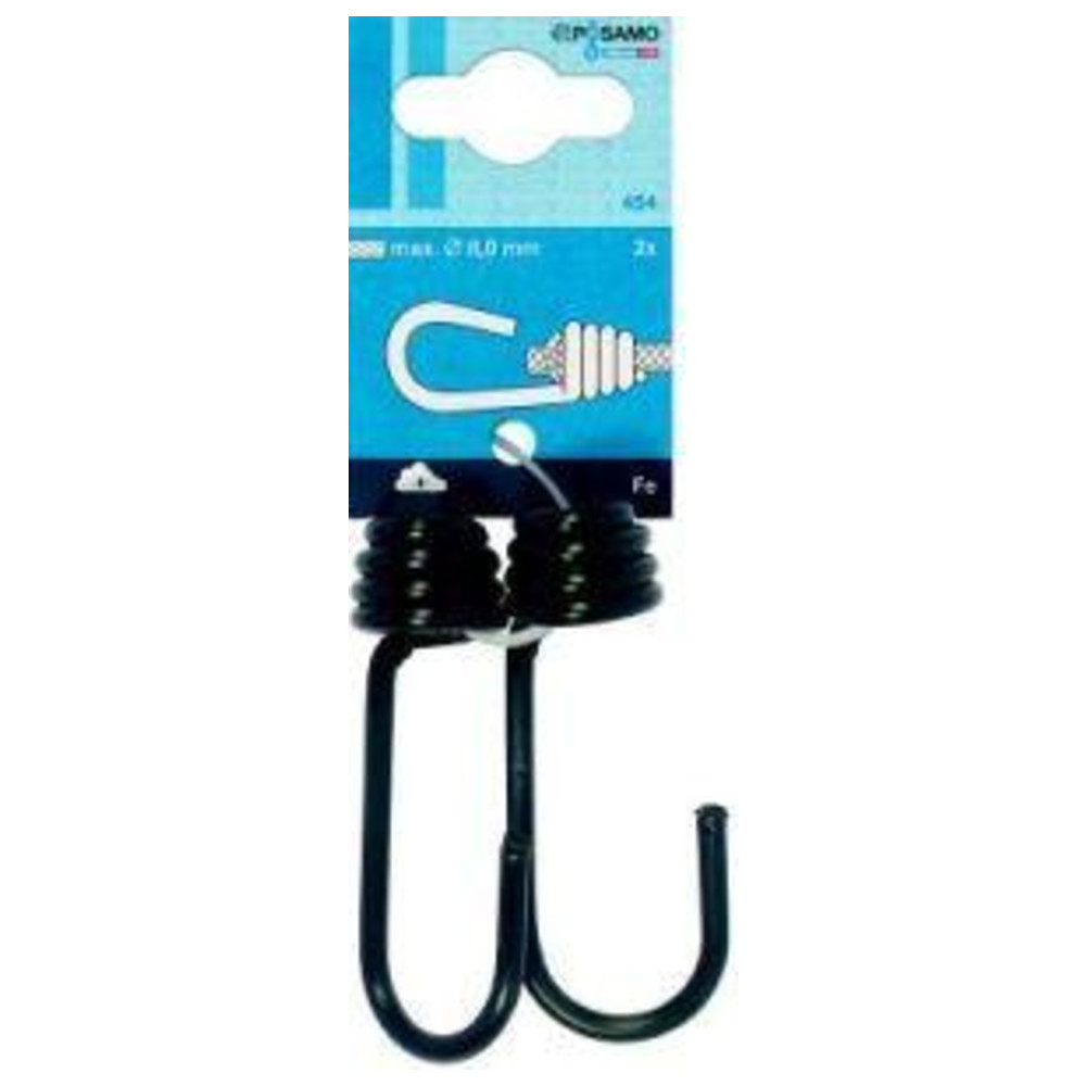 Spannhaken für Gummiseil 8 mm schw beschichtet a 2Stck