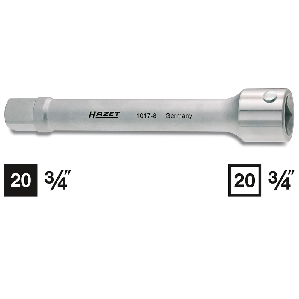 Verlängerung 1017-8 - Vierkant hohl 20 mm (3/4 Zoll) - Vierkant massiv 20 mm (3
