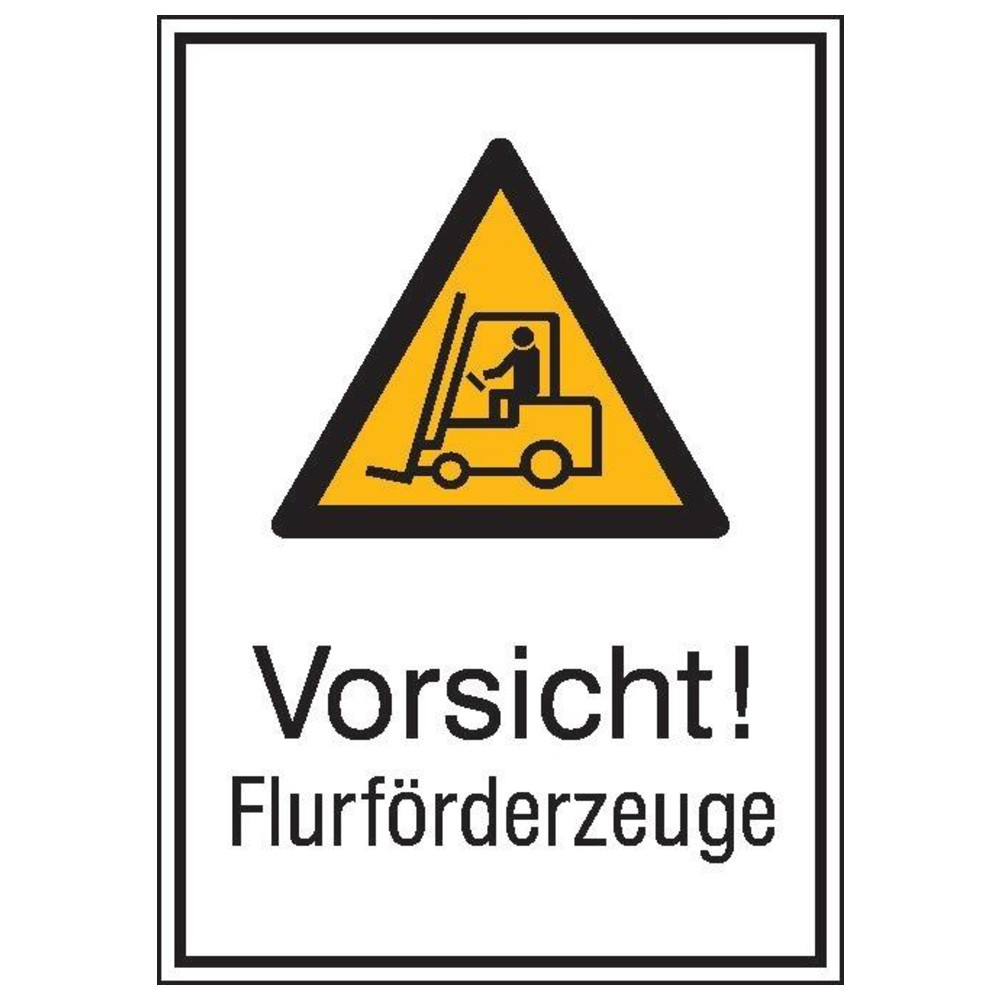 Warnschild Alu gepr Flurförderzeuge 262 x 371