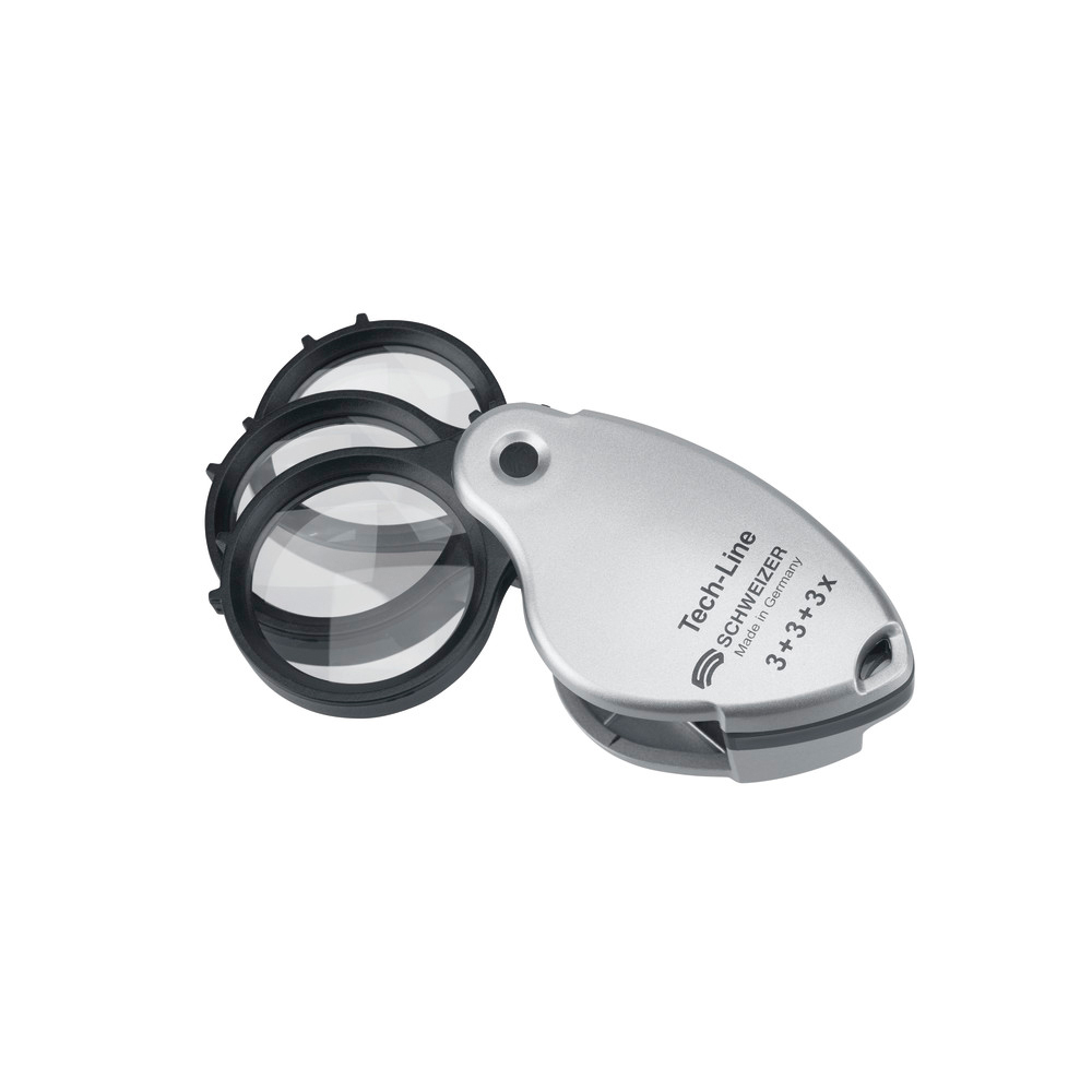 Präzisions-Einschlaglupe Tech-Line, bikonvex inkl. Lanyard, 3x Ø22,8mm