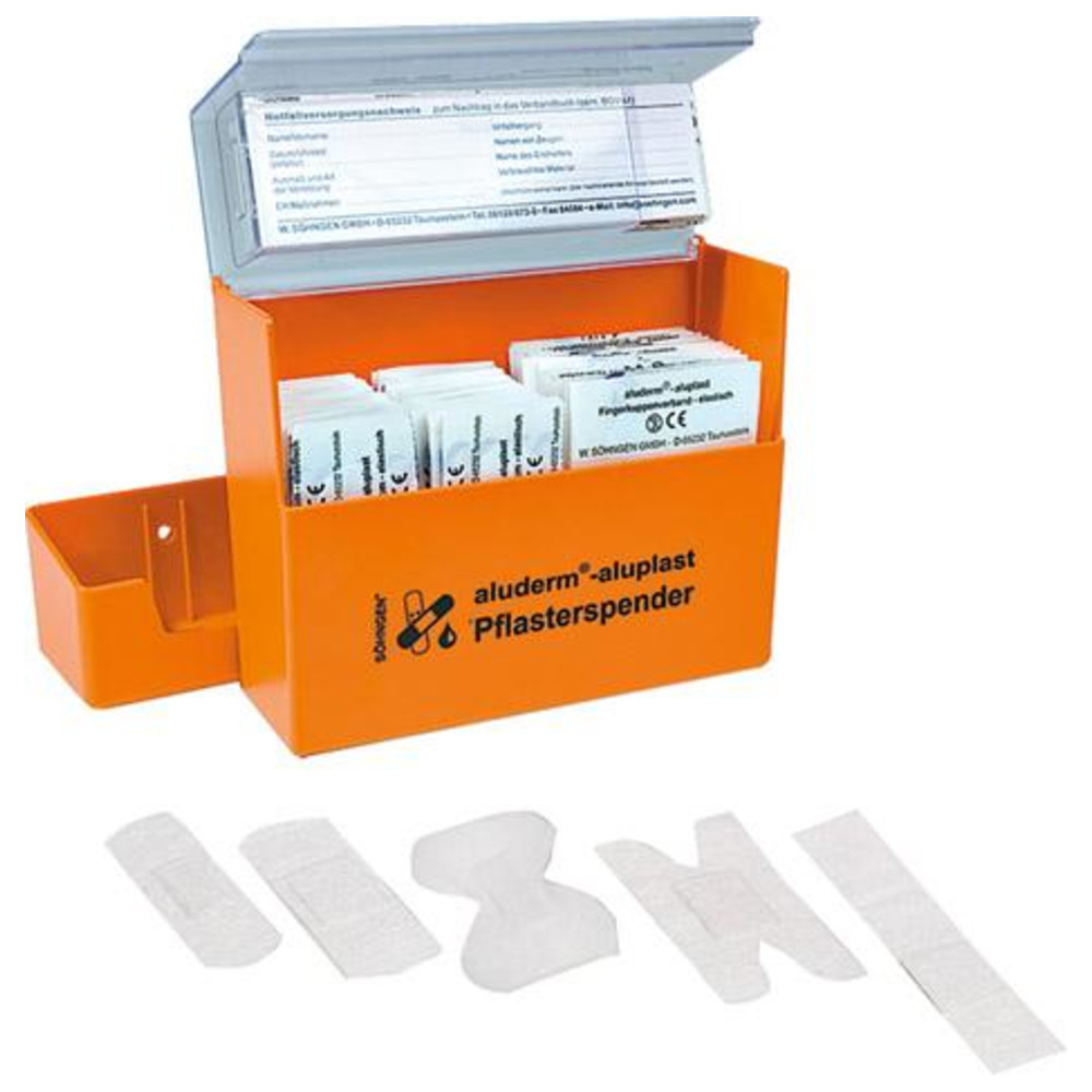 Pflasterspender aluderm- aluplast, orange