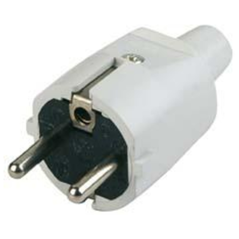 Stecker, PVC, grau