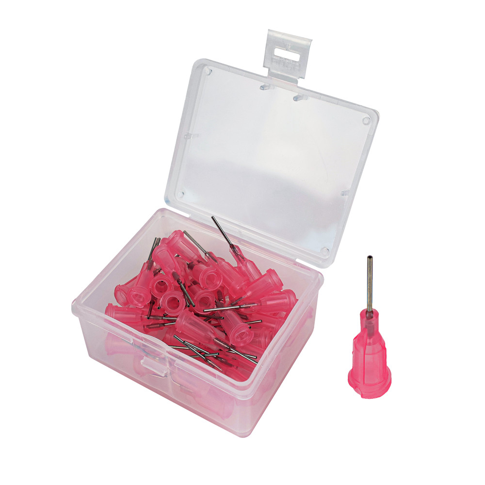 WETEC Dosiernadel, gerade, 1/2", 0,60 mm / Gauge 20, rosa