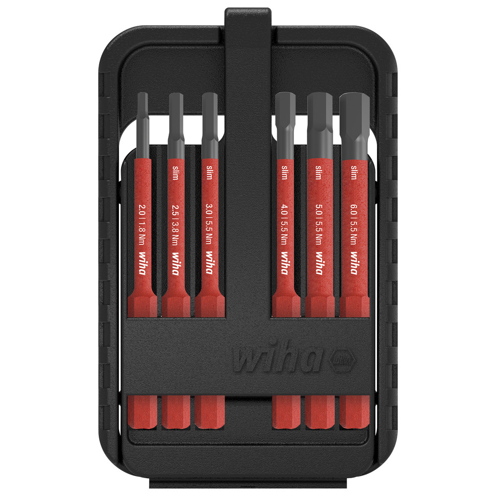 Bit Set slimBit electric, in slimBit-Box, Sechskant, 7-teilig