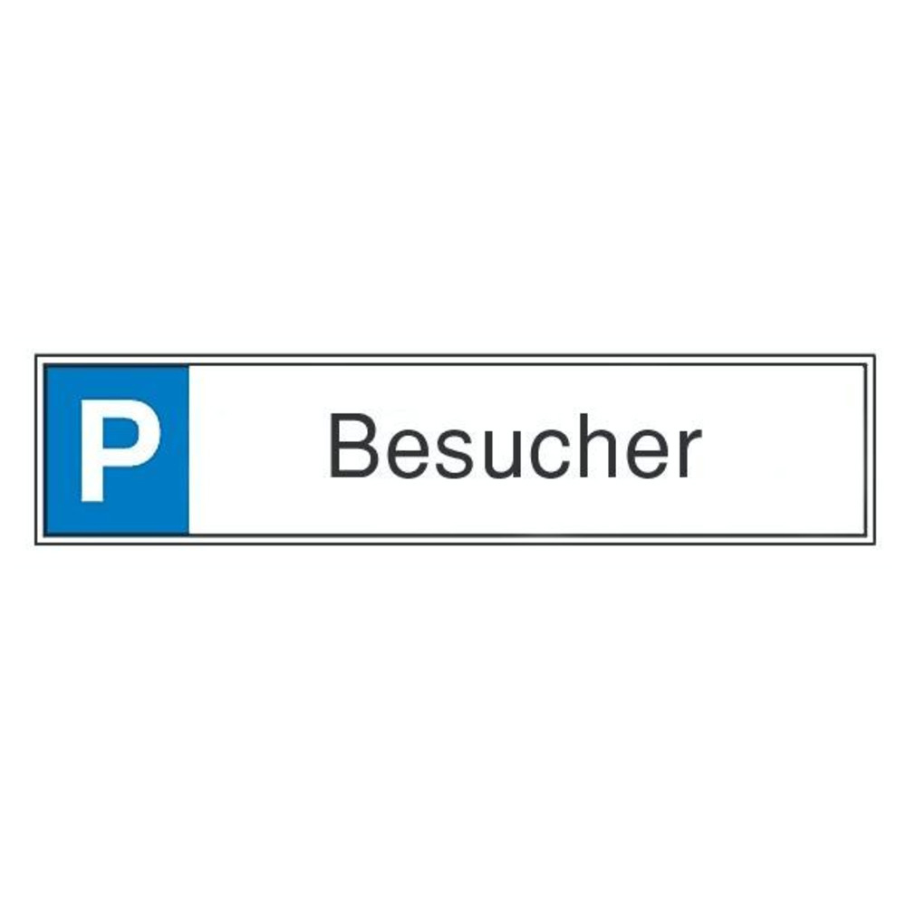 Parkplatzschild 520 x 110 mm Alu, Besucher