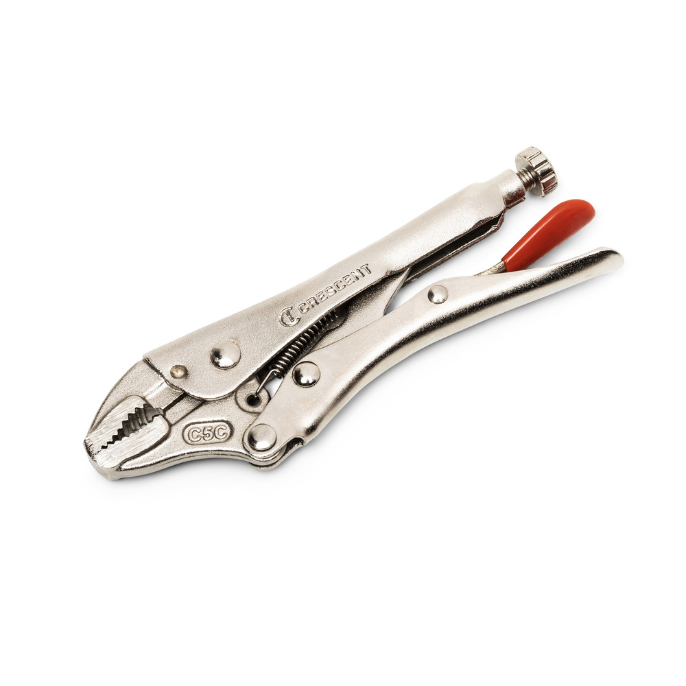 Gripzange Mini, mit gebogenen Backen, 125 mm
