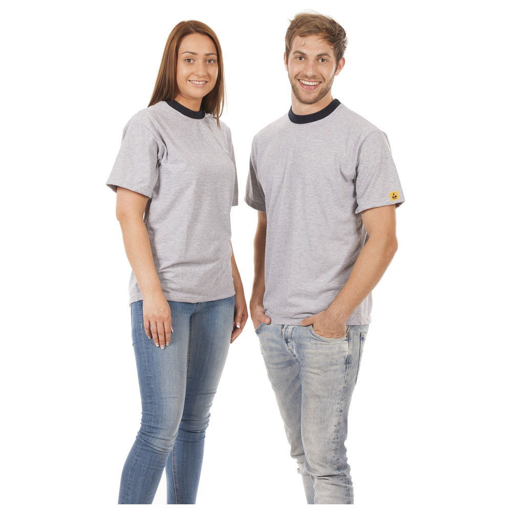 ESD-T-Shirt, Größe L, Farbe grau