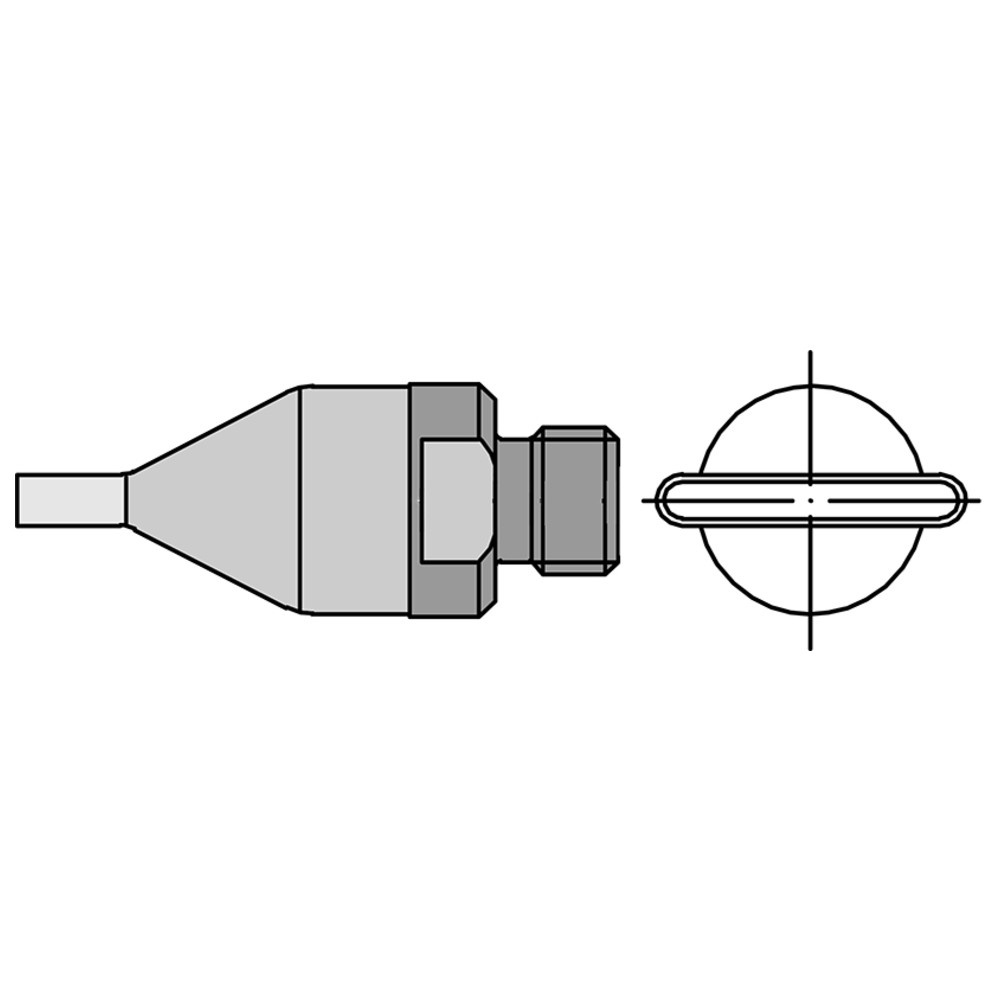 Heißluftdüse Serie HAP, F06/12,0 x 1,5 mm, Flachdüse