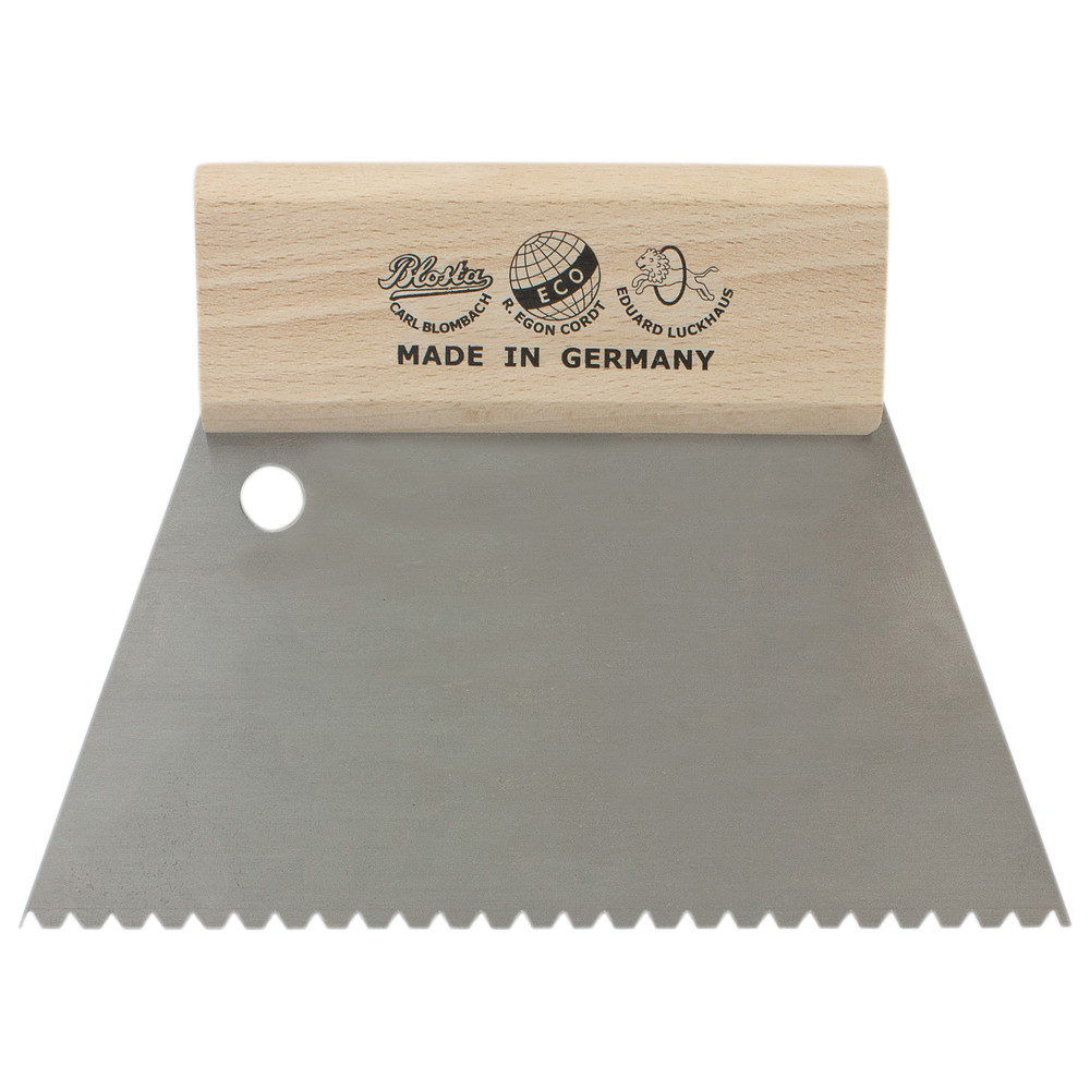 Zahnspachtel 180 mm, Zahnung B3, Zahnabstand 3,7 mm, Zahntiefe 3,25 mm