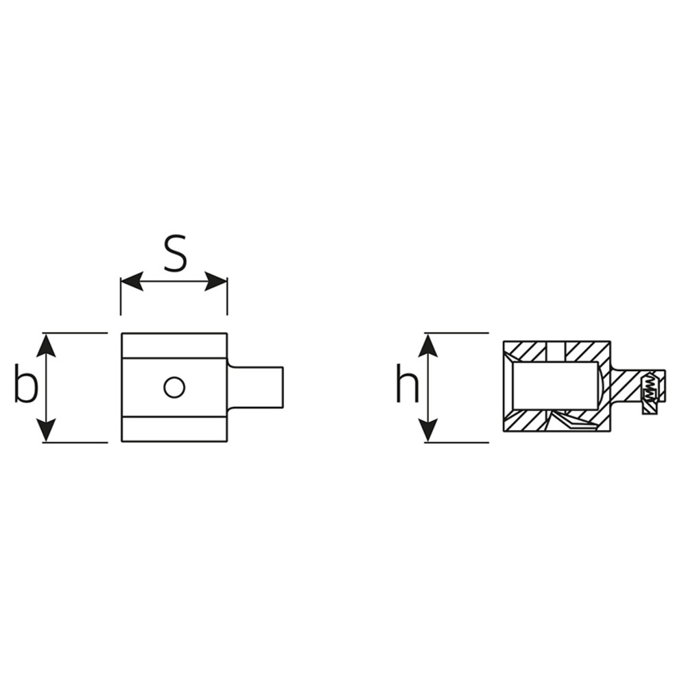 7370/40 Einsteckadapter Außenvierkant 14,5 x 18 mm