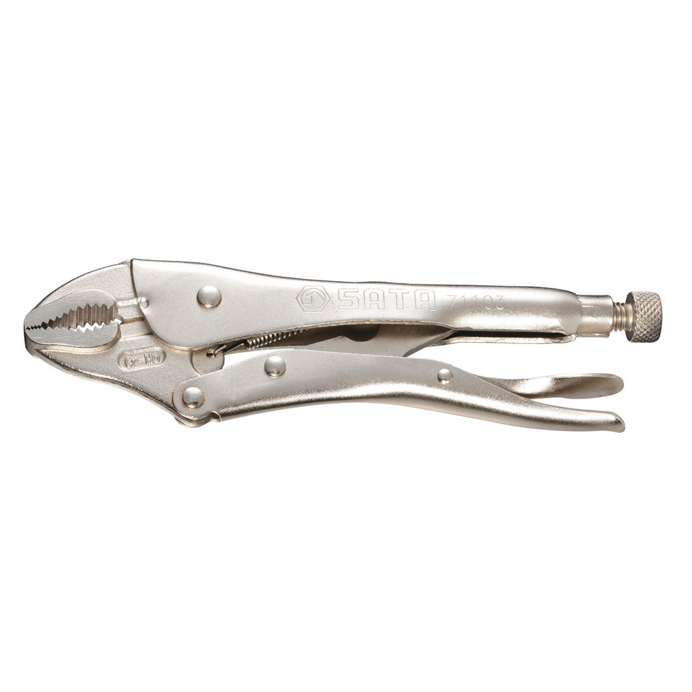 Gripzange, gekrümmte Backen, 144 mm, 37 mm