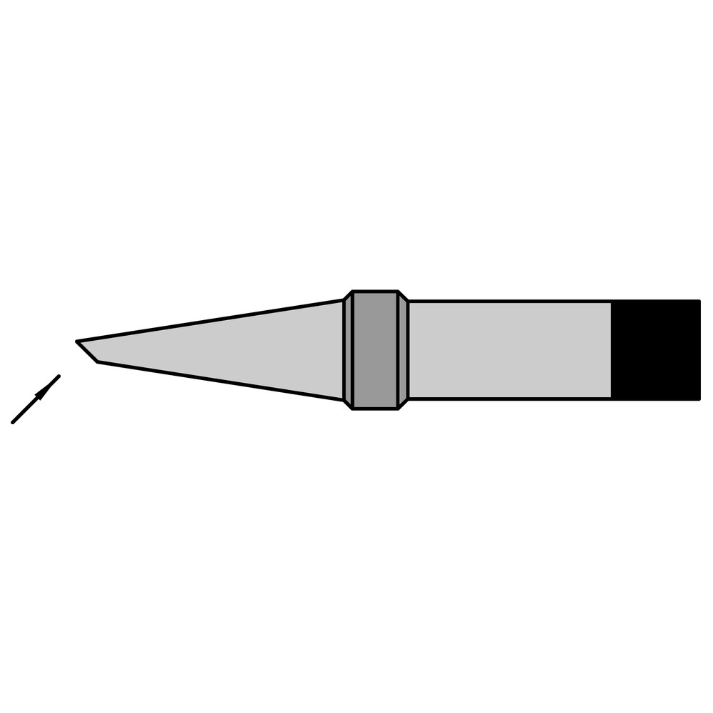 Lötspitze Serie PT, Rundform, PT AA7/Ø 1,6 mm, 370 °C, abgeschrägt