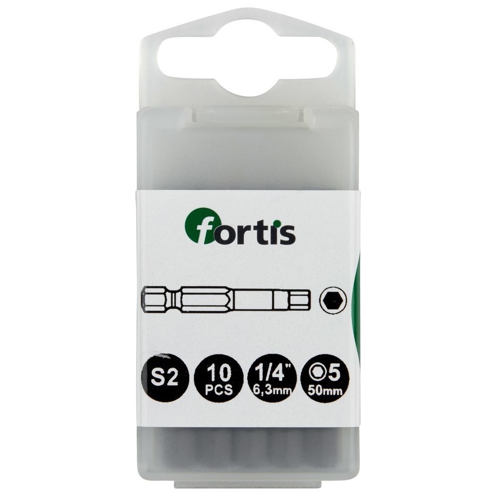 Bit 1/4" DIN3126 E6,3 Hex 5 x50mm 10Stk.FORTIS