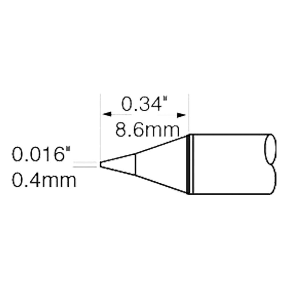 Metcal Lötpatrone für MFR-H1-SC, 0,4 mm, 8,6 mm, konisch