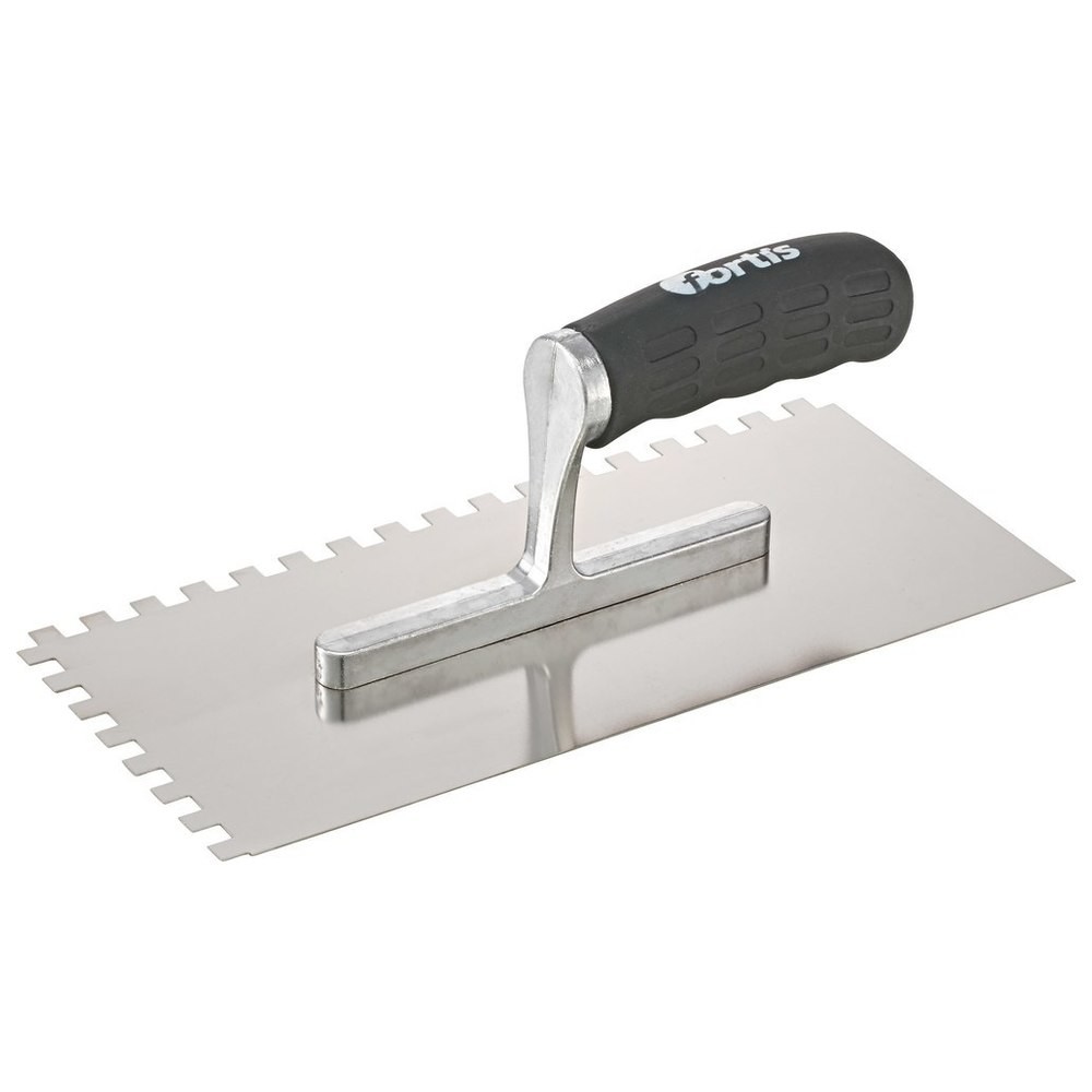 Glättekelle gezahnt rostfrei 8x 8mm Softgriff FORTIS