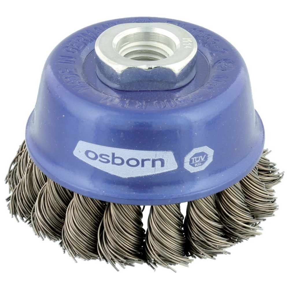 Topfbürste Stahldraht M14 100 x 0,50 mm gezopft