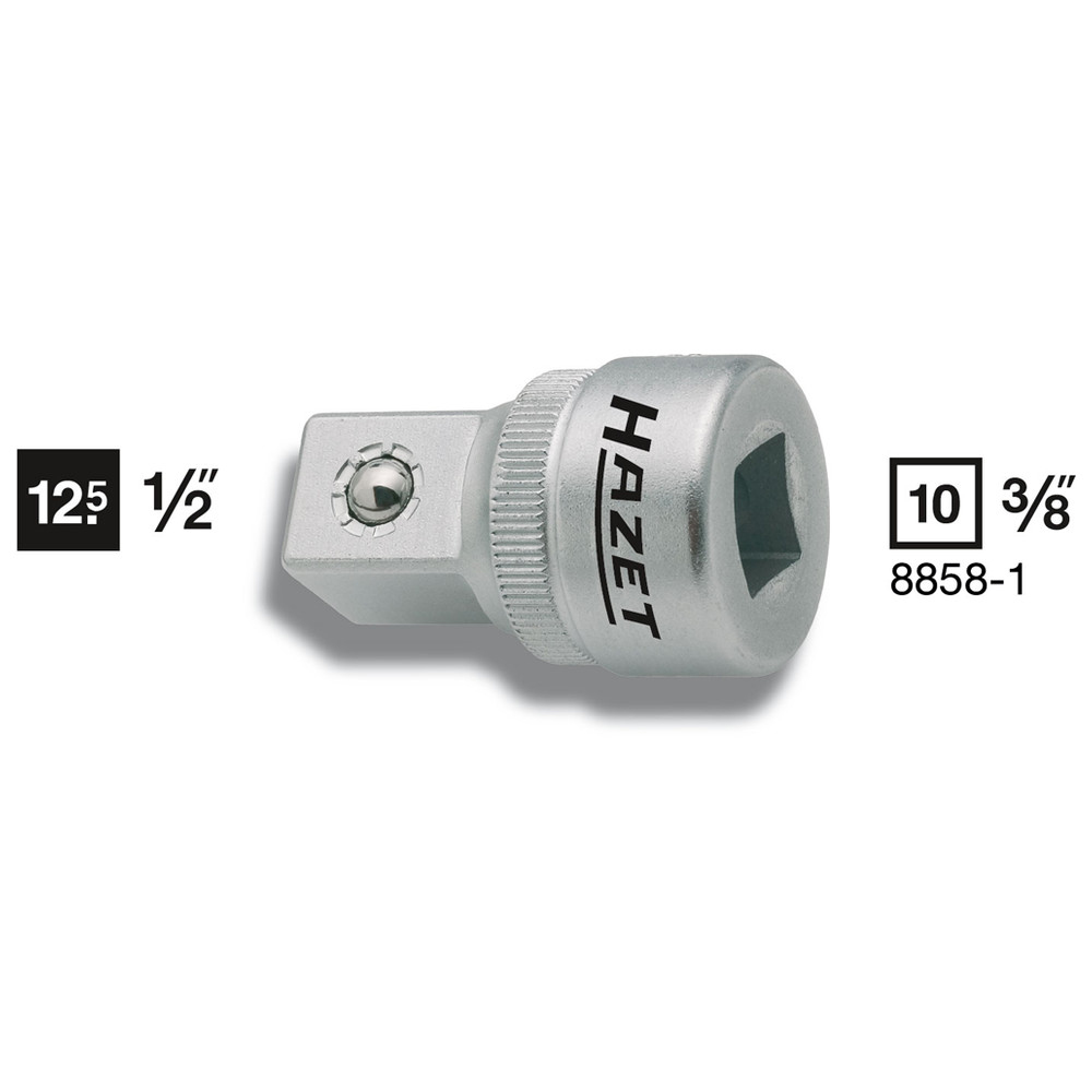 Adapter 8858-1 - Vierkant hohl 10 mm (3/8 Zoll) - Vierkant massiv 12,5 mm (1/2