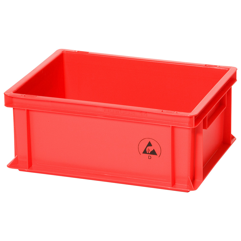 Lagerbehälter IDP-STAT, ESD, 400 x 300 x 170 mm, rot