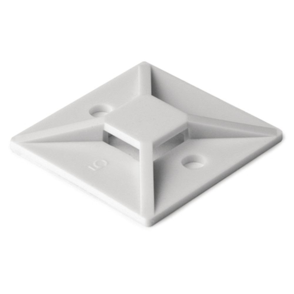 WETEC Befestigungssockel, 19,0 x 19,0 x 3,8 mm, natur, Bohren/Kleben