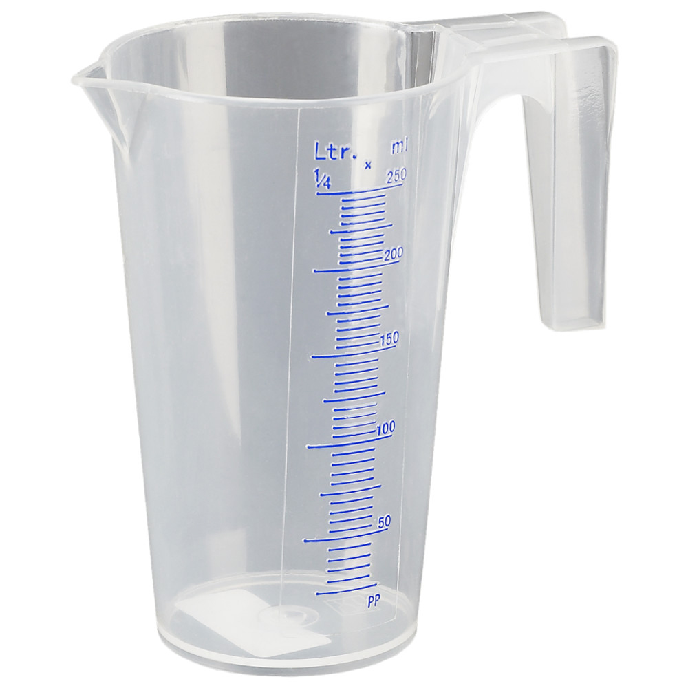 Messbecher PP, transparent, 0,25 l