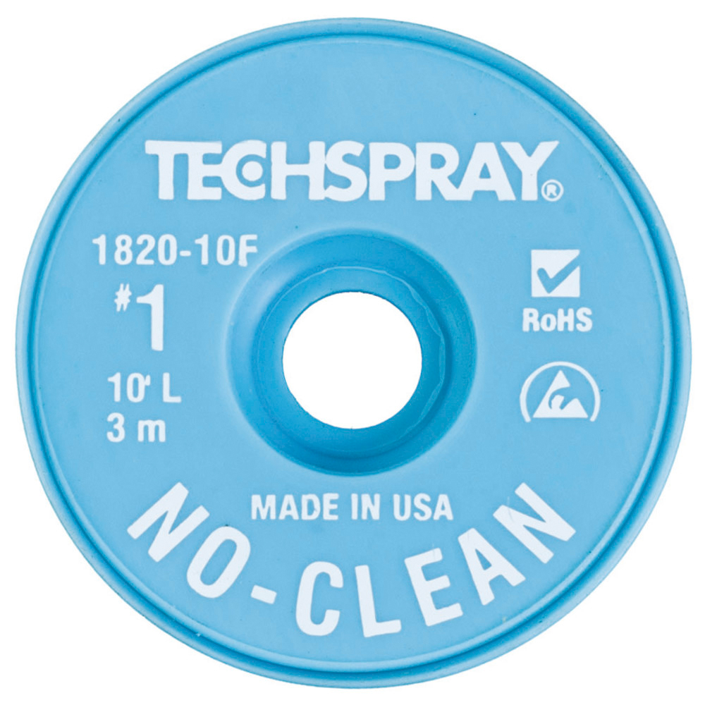 Techspray Entlötlitze No-Clean, 0,9 mm, 3,0 m, weiß