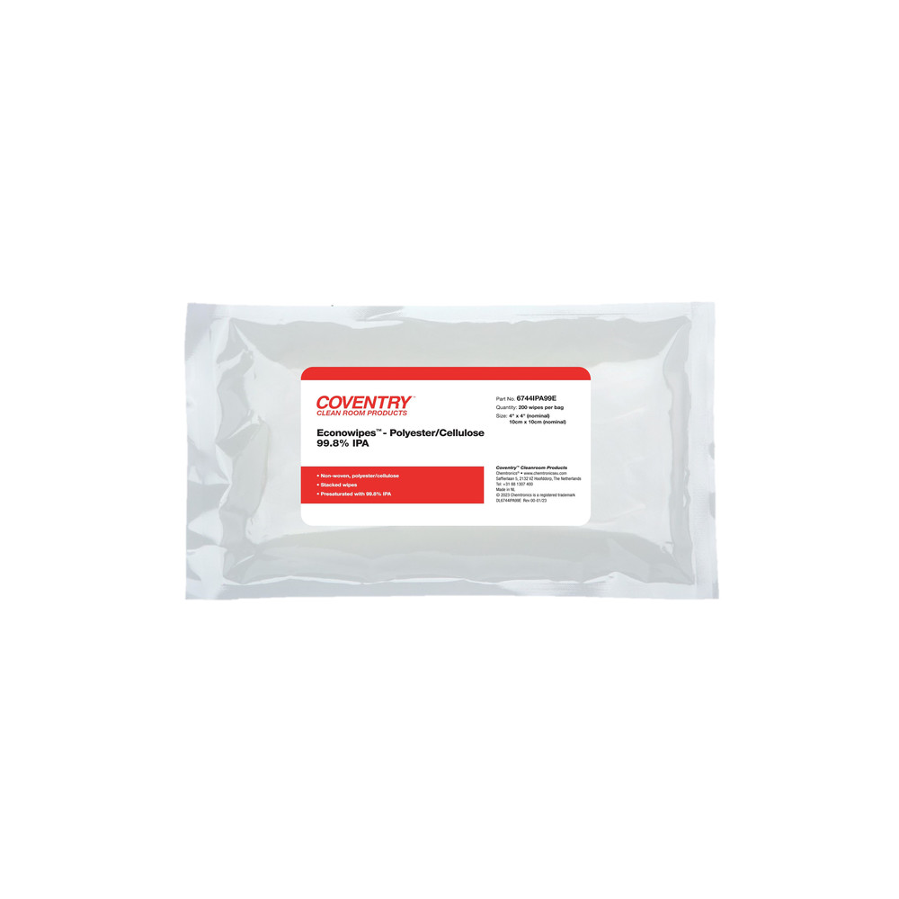 Reinigungstücher Econowipes 6744IPA99E, getränkt, 10x10 cm