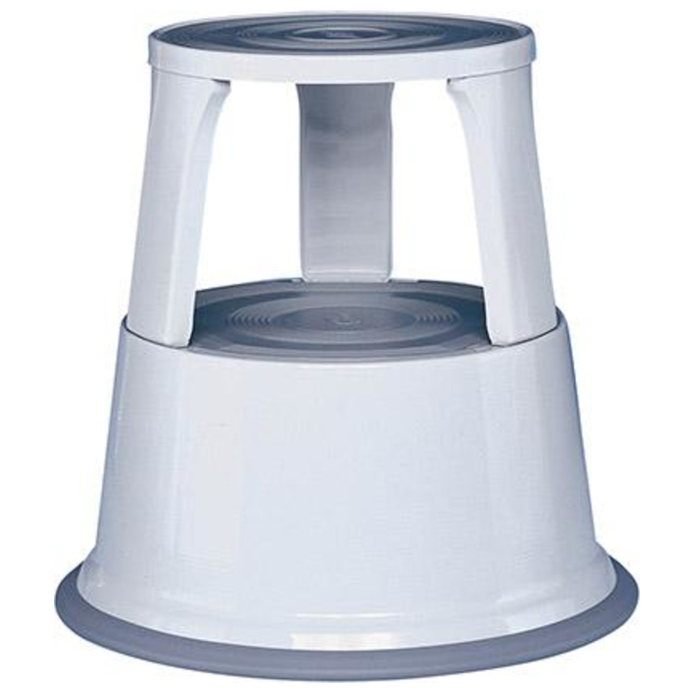 Rollhocker Metall lichtgrau