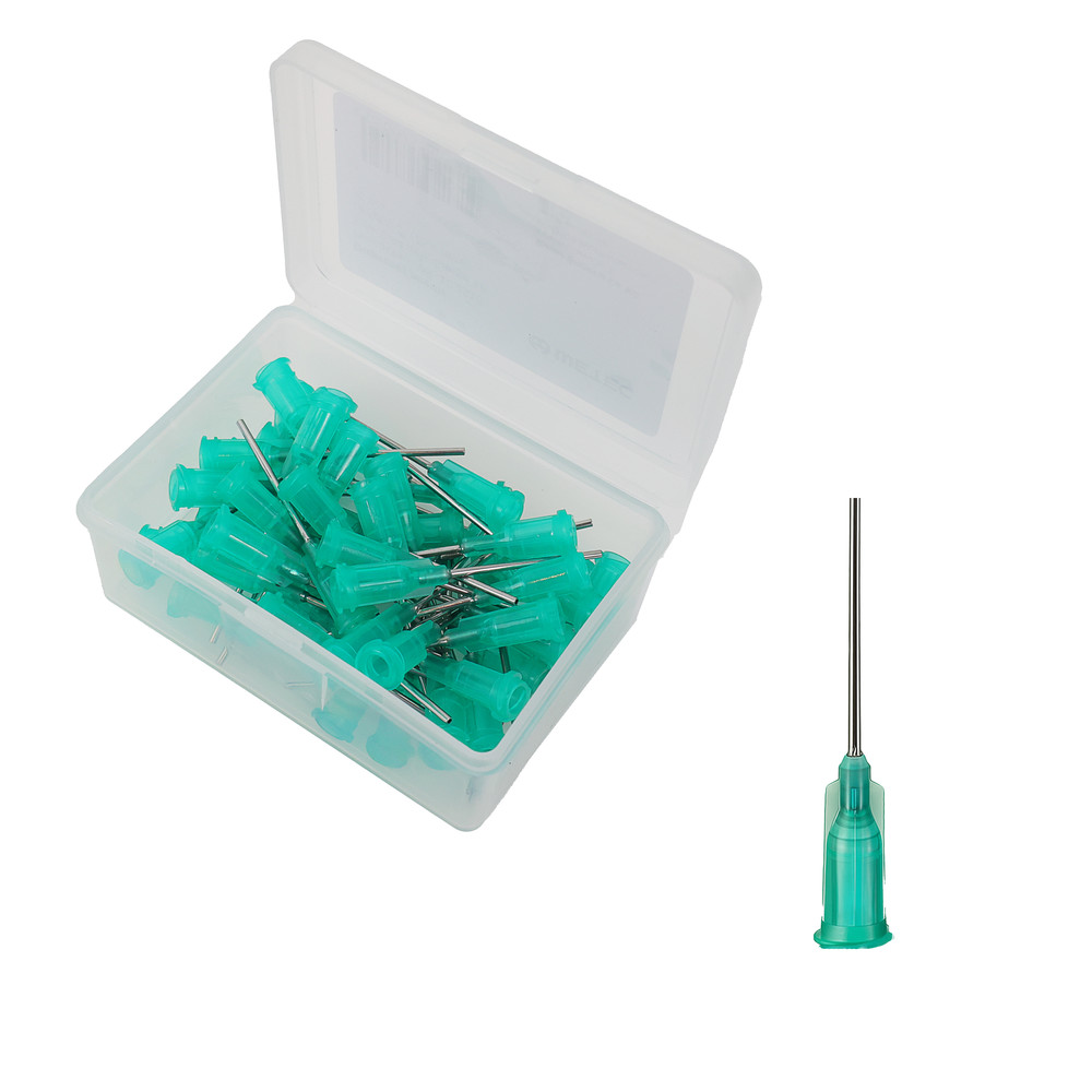 WETEC Dosiernadel, gerade, 1", 0,84 mm / Gauge 18, grün