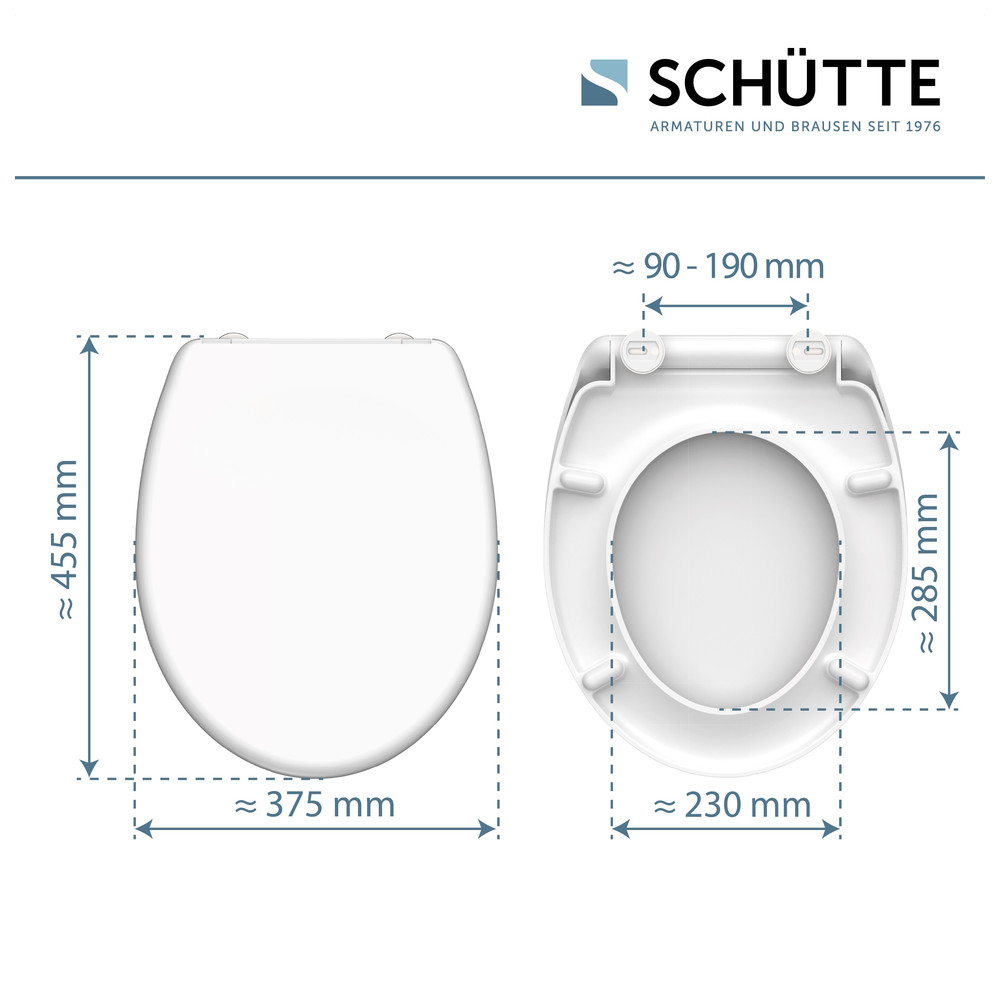 WC-Sitz Duroplast, white mit Absenkautomatik u.Schnellverschluss, Weiß