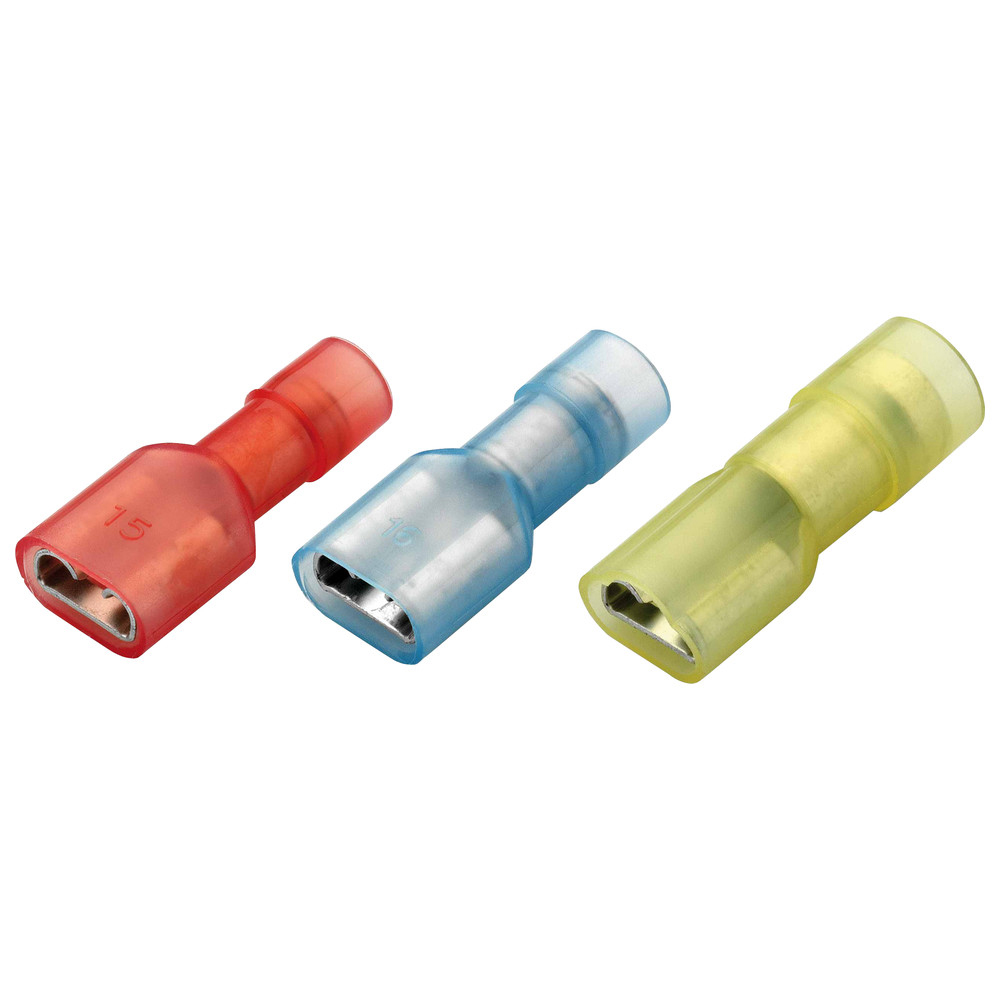 Flachsteckhülse, vollisoliert, 0,5-1,0 mm², 2,8 x 0,5 mm, rot