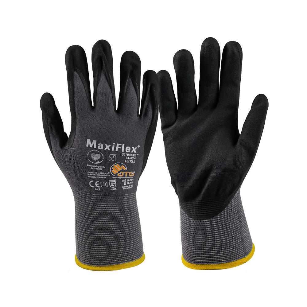 Strickhandschuh MaxiFlex Ultimate 34-874, EN 388, Größe 10