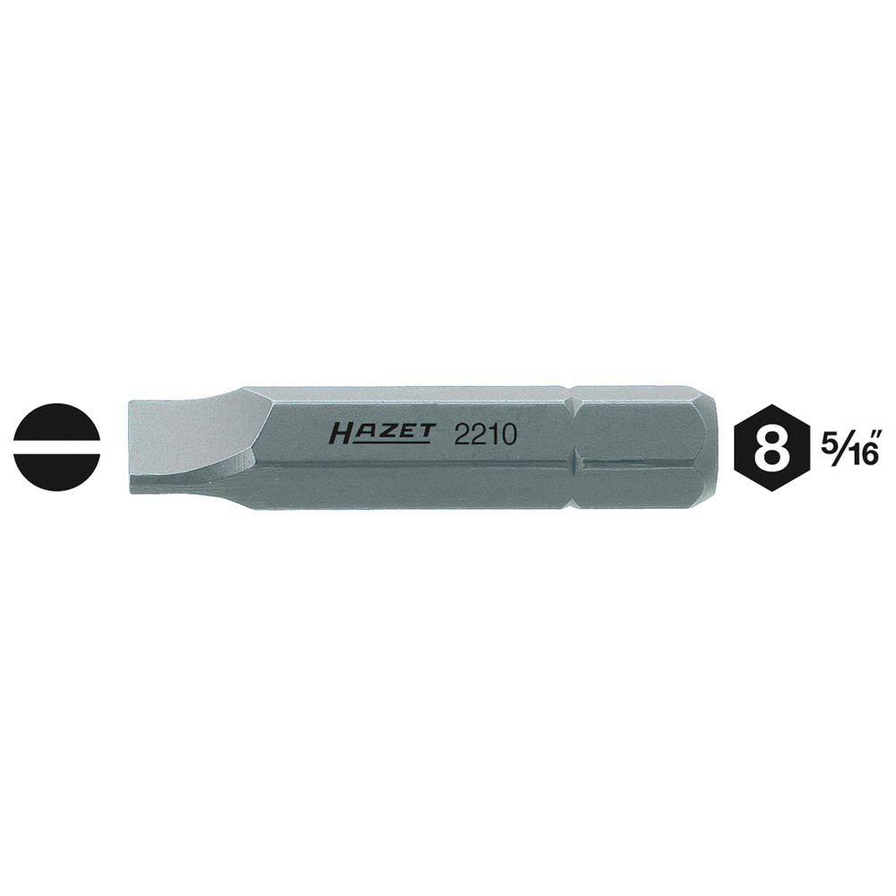 Bit 2210-14 - Sechskant massiv 8 (5/16 Zoll) - Schlitz Profil - Schlüsselweite:
