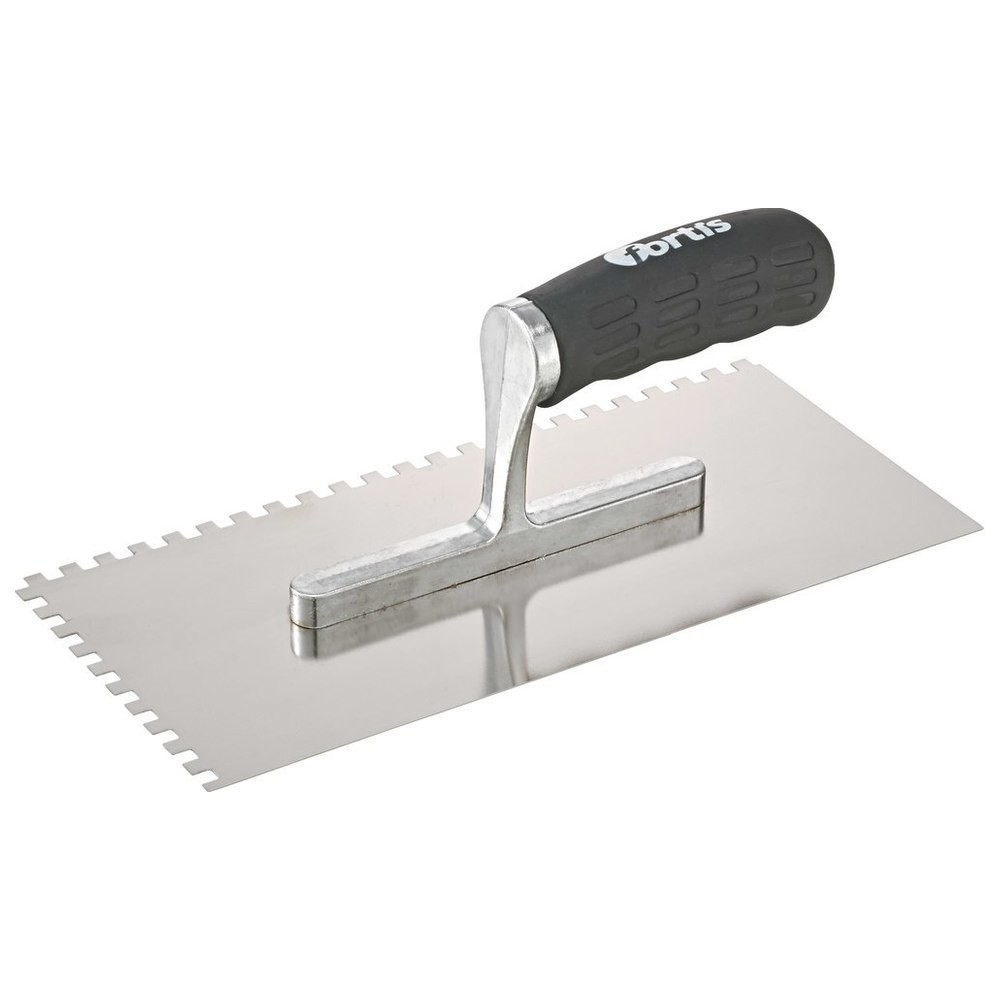 Glättekelle gezahnt rostfrei 6x 6mm Softgriff FORTIS