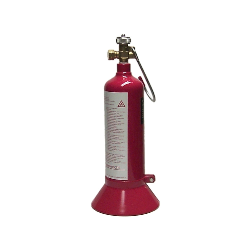 Flüssiggasflasche mit Fuß, Ventil und Haken, 425 g, leer