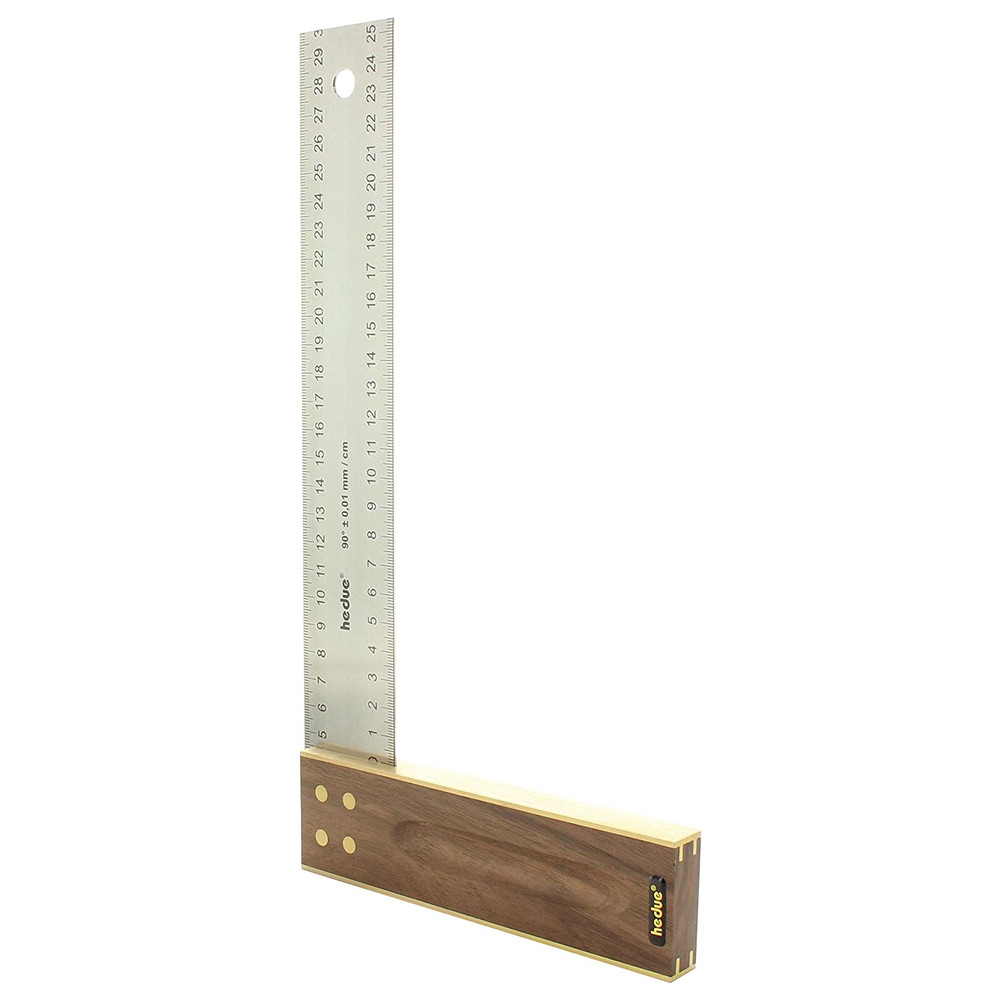 Tischlerwinkel Nussbaum, Edelstahlblatt, 300 mm