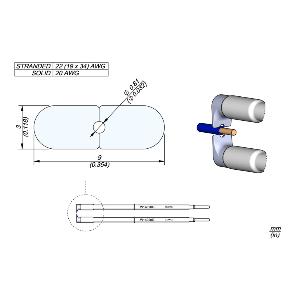 JBC Abisolierkartusche, AWG 20