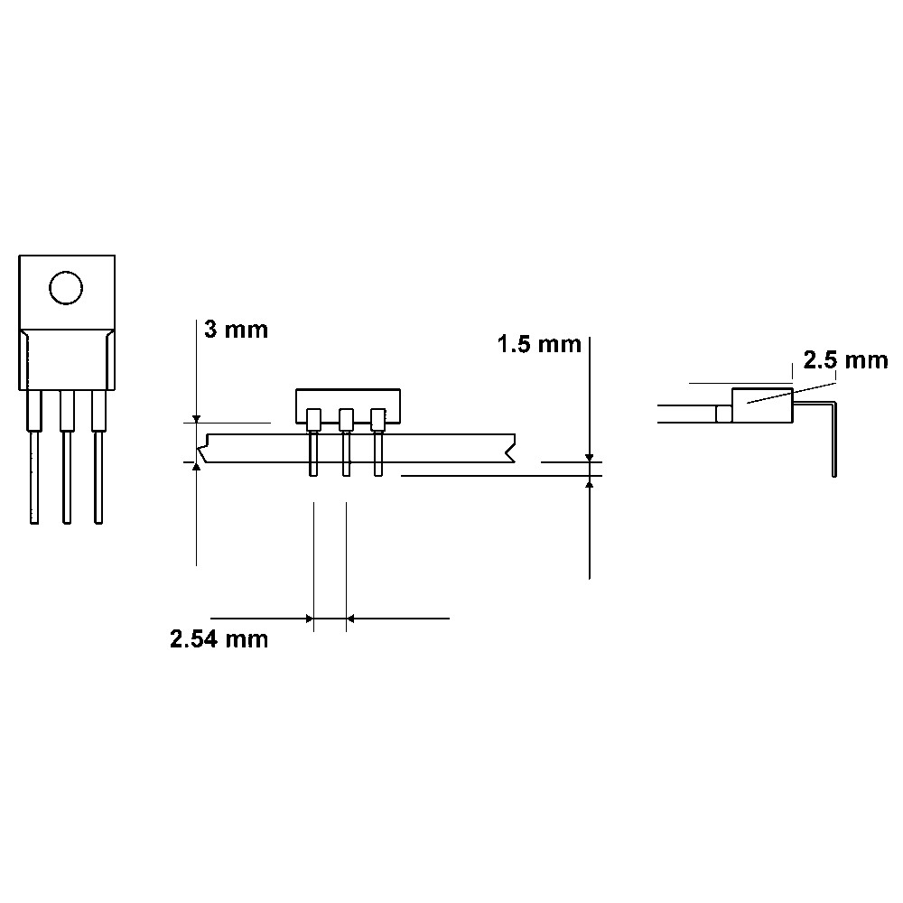 WETEC Matrize für Vorformgerät, 90°-Biegen und Schneiden von TO-220, 2,54 mm